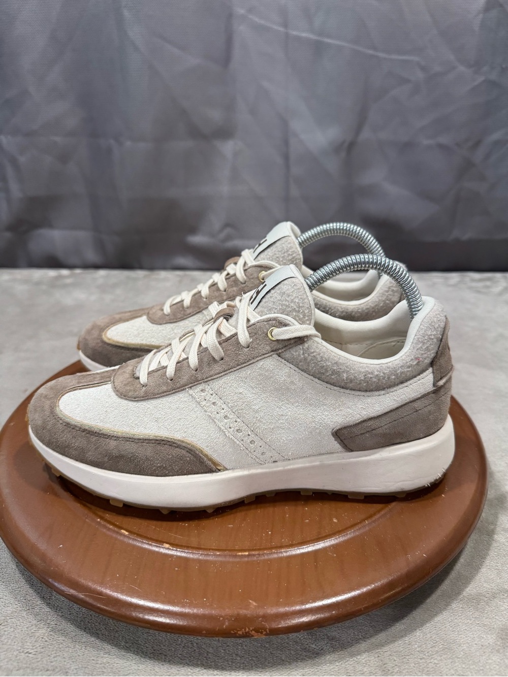 Cole Haan Women's Beige & Cream Suede Sneakers - Picture 2 of 11